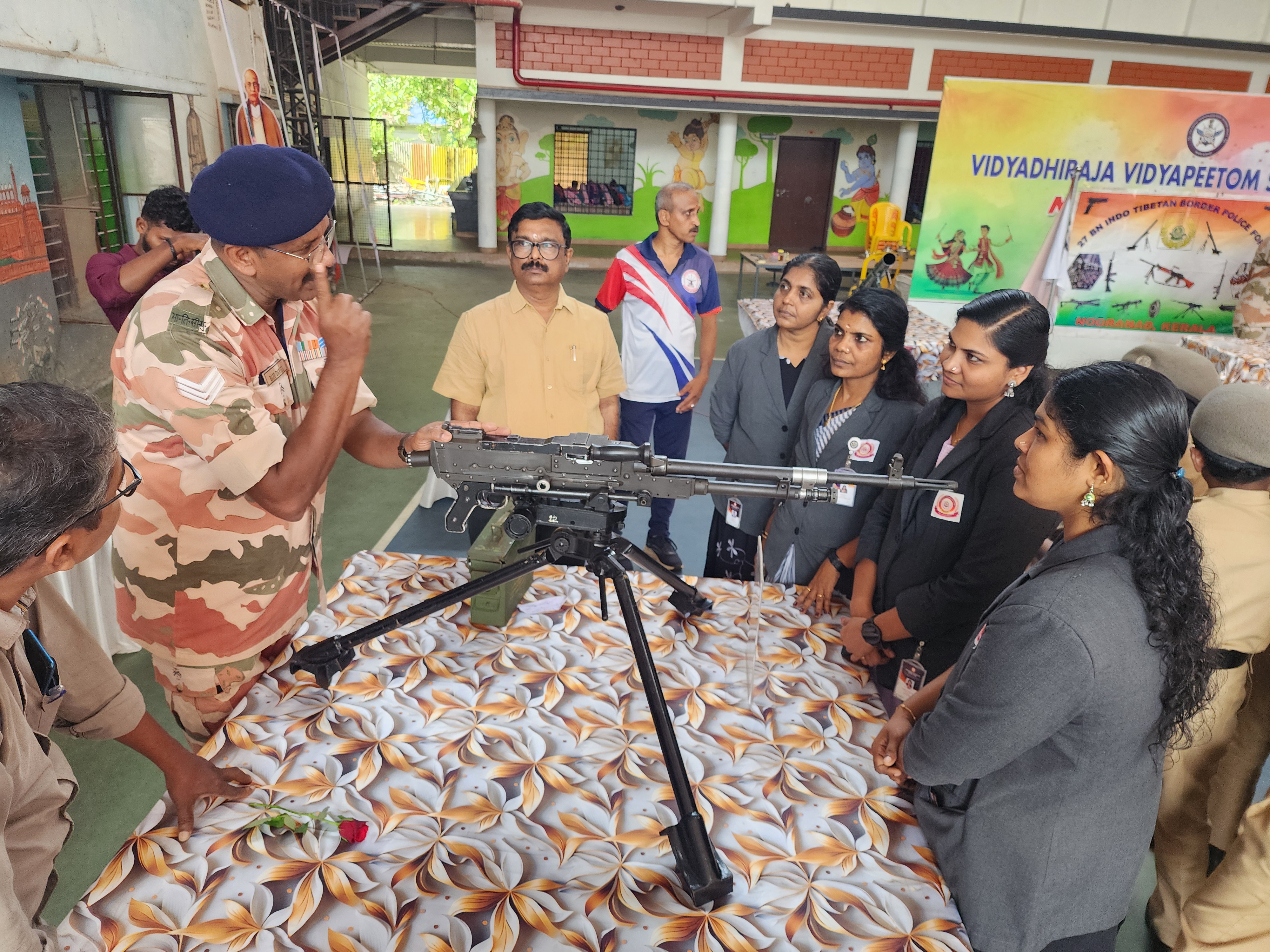 Itbp Weapon Display — Vidyadhiraja Vidyapeetom Sainik School